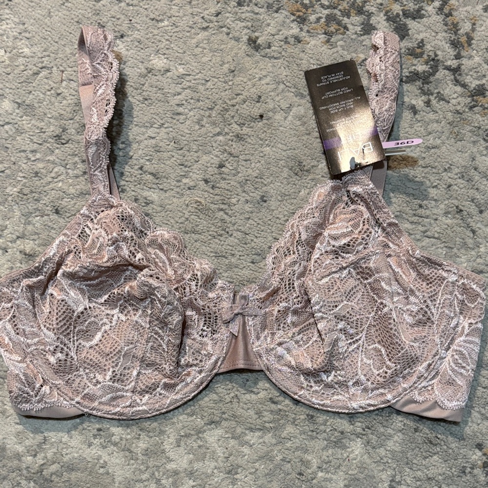 Bali Lace Underwire Bra in Light Purple valley lift full coverage smoothing